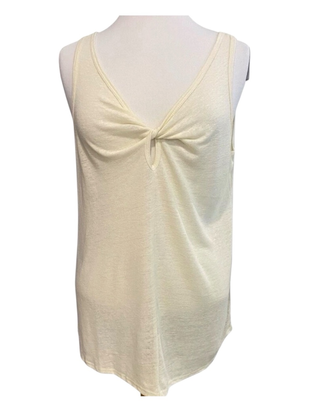 NWT Linen blend Old Navy cami yellow lightweight Vneck large straps medium
